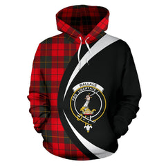 Wallace Weathered Tartan Crest Hoodie - Circle Style