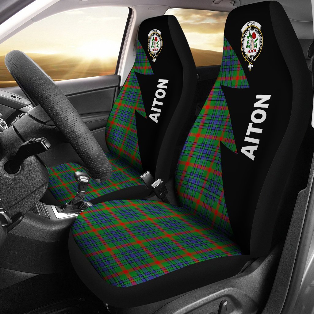 Aiton Tartan Crest Flash Style Car Seat Cover