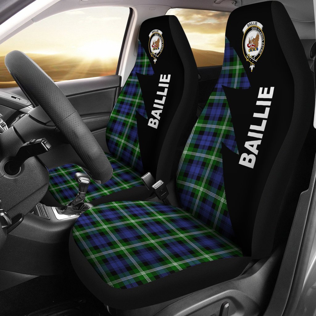 Baillie Tartan Crest Flash Style Car Seat Cover