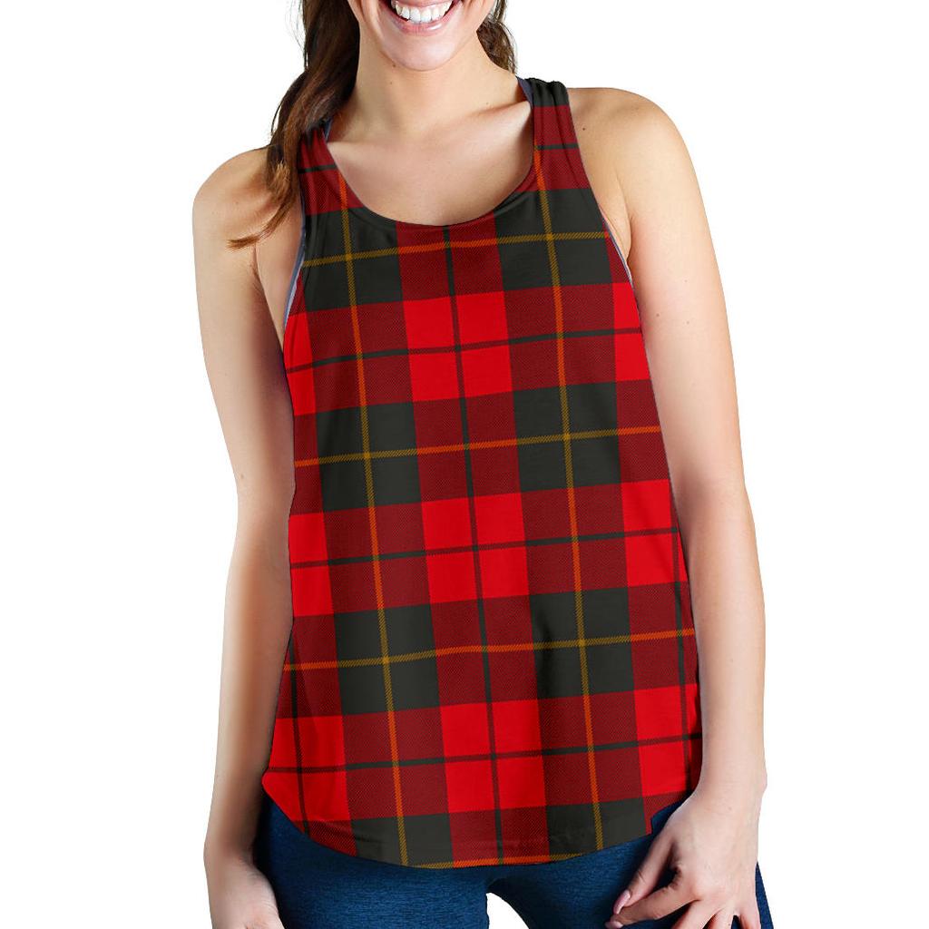 Wallace Weathered Tartan Women Racerback Tank Top