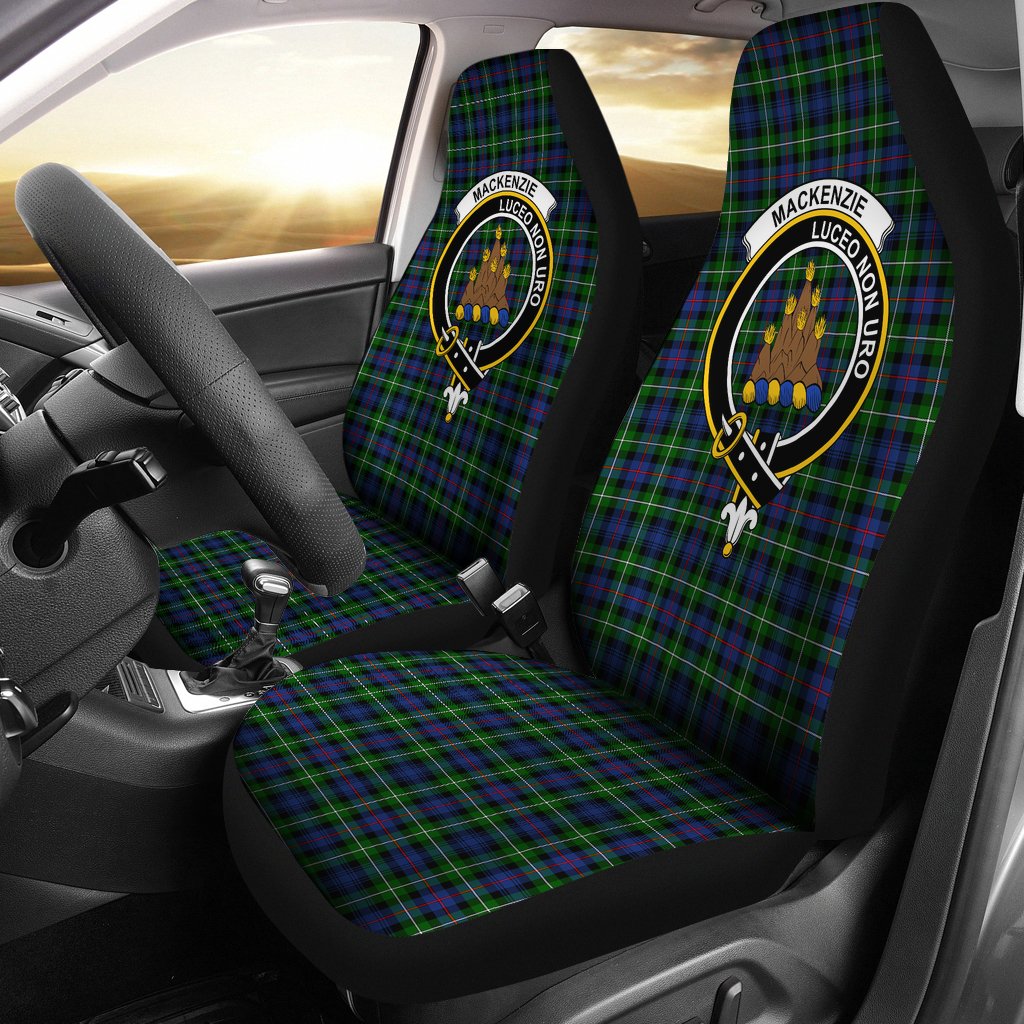 Mackenzie Family Modern Tartan Crest Car Seat Cover