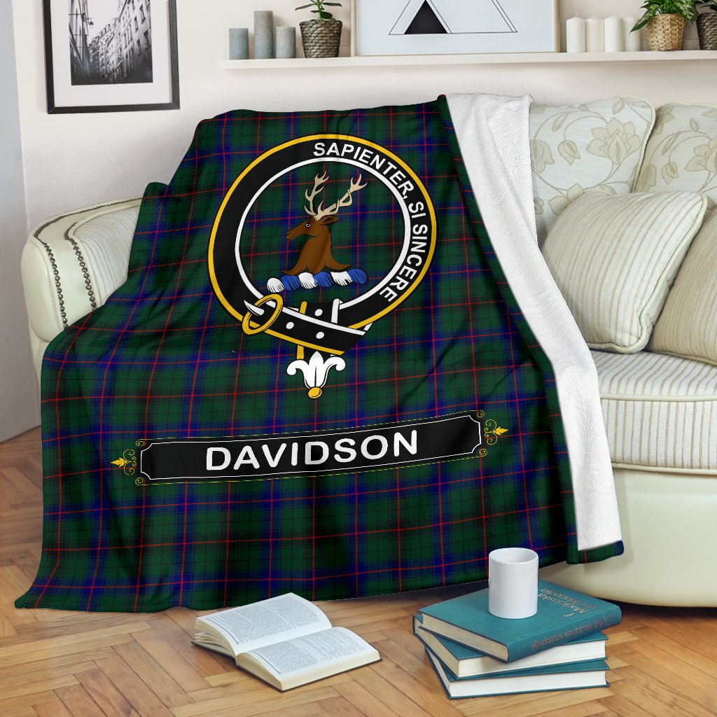 Davidson Tartan Crest Blanket - 3 Sizes