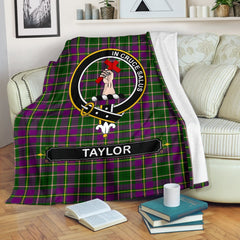 Taylor (Tailyour) Tartan Crest Blanket - 3 Sizes
