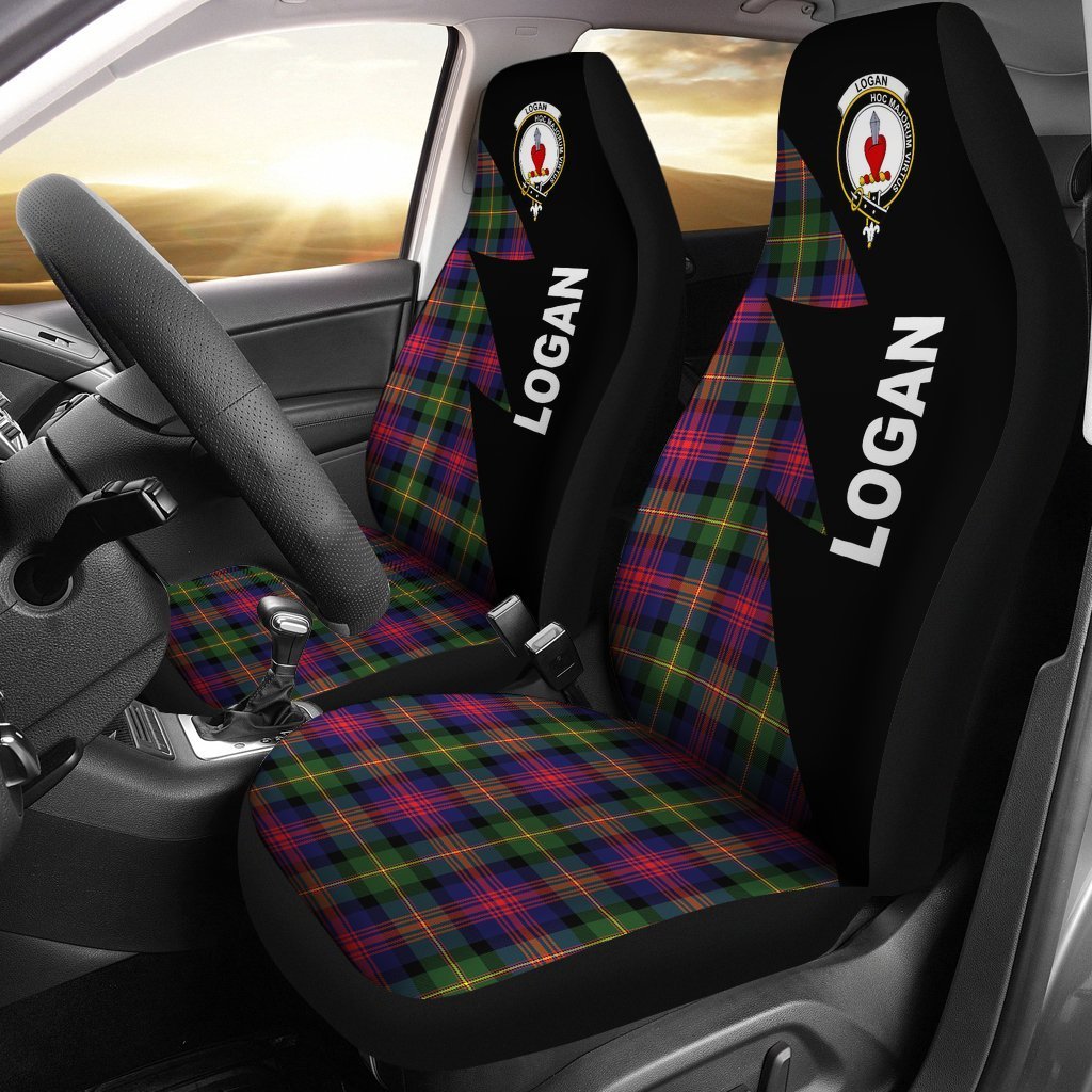 Logan Tartan Crest Car Seat Cover - Flash Style