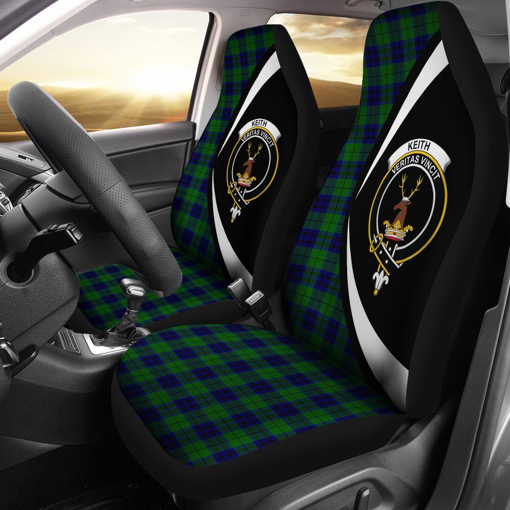Keith Modern Tartan Crest Car Seat Cover