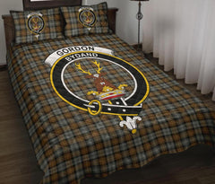 Gordon Weathered Tartan Crest Quilt Bed Set