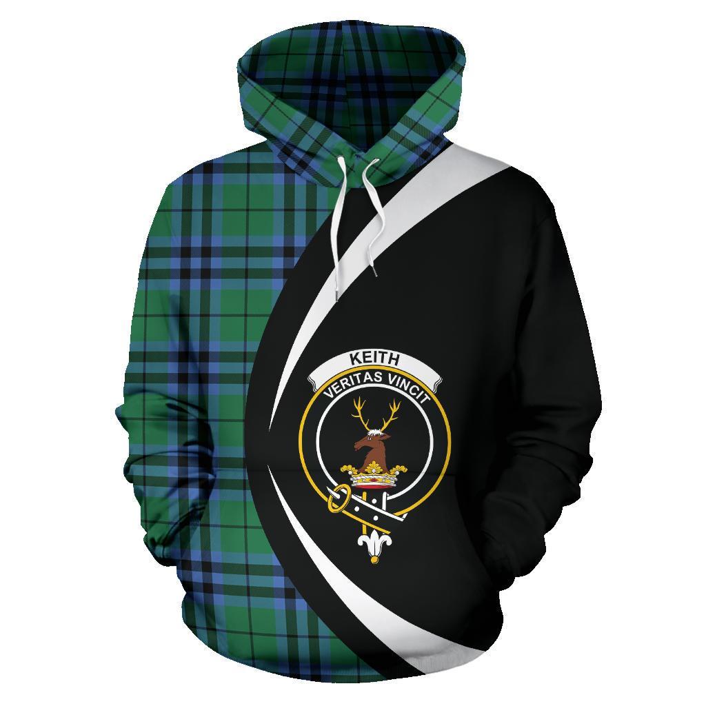 Keith Ancient Tartan Crest Hoodie - Circle Style