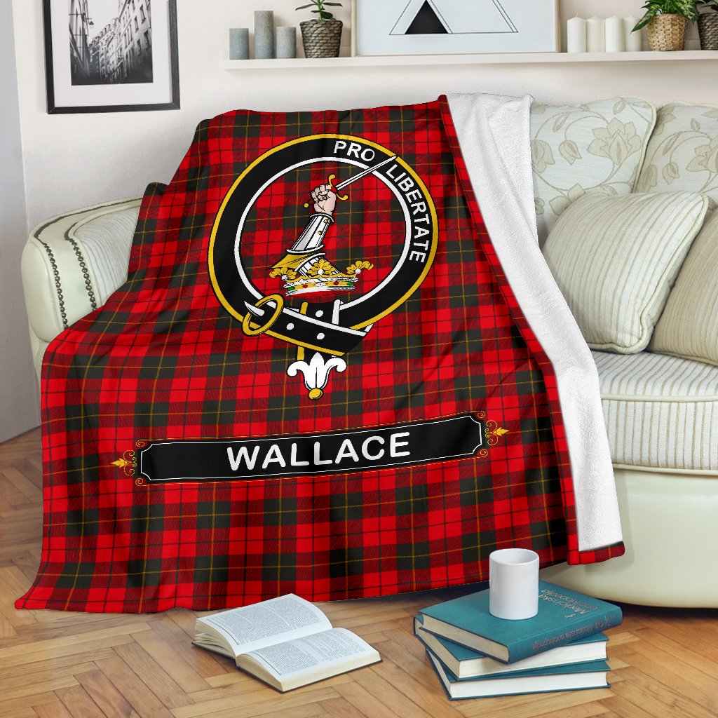Wallace Tartan Crest Blankets