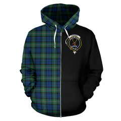 Forbes Ancient Tartan Crest Zipper Hoodie - Half Of Me Style SP