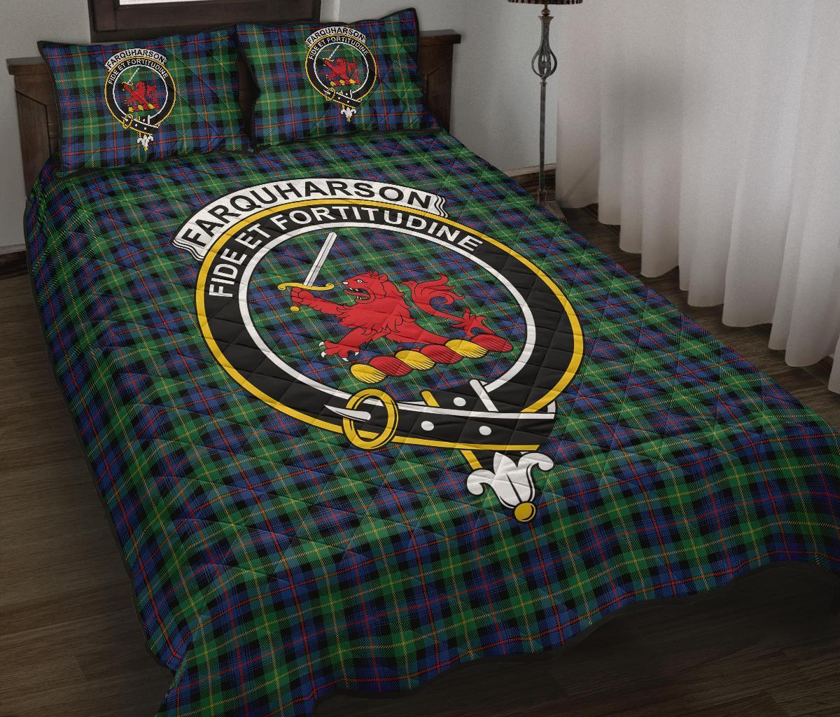 Farquharson Ancient Tartan Crest Quilt Bed Set