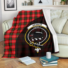 Nesbitt Modern Tartan Crest Blanket Wave Style