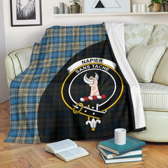 Napier Ancient Tartan Crest Blanket Wave Style