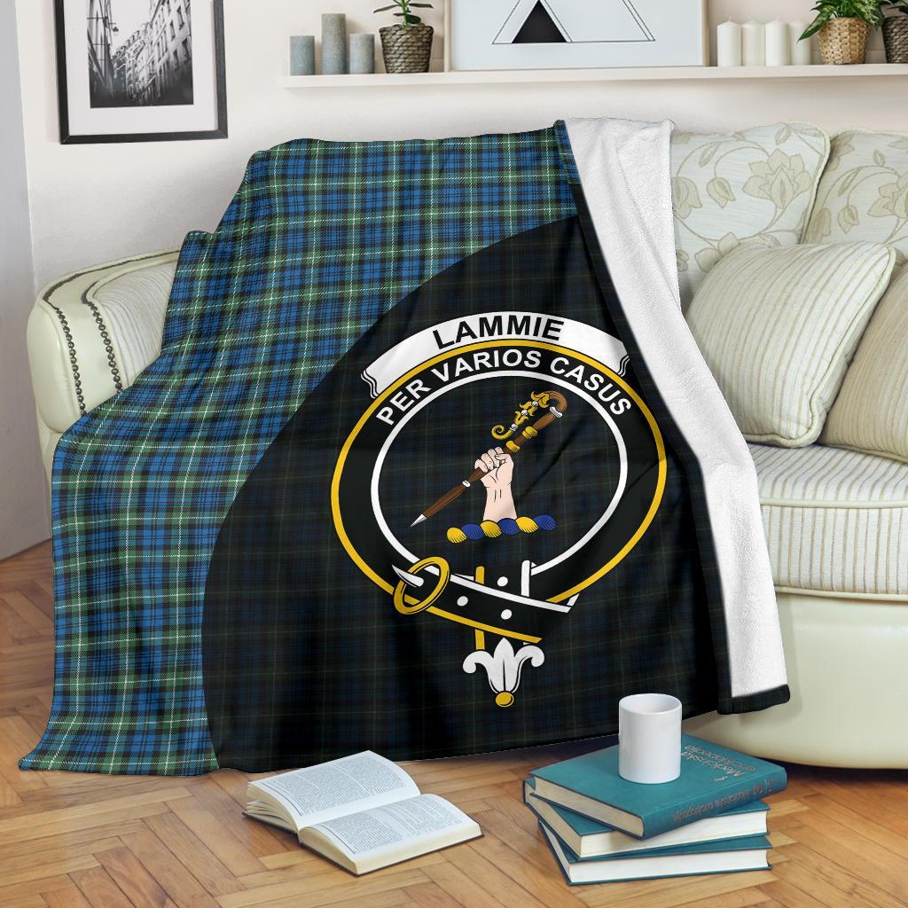 Lamont Ancient Tartan Crest Blanket Wave Style