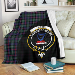 Rose Hunting Modern Tartan Crest Blanket Wave Style