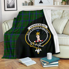 Henderson Modern Tartan Crest Blanket Wave Style