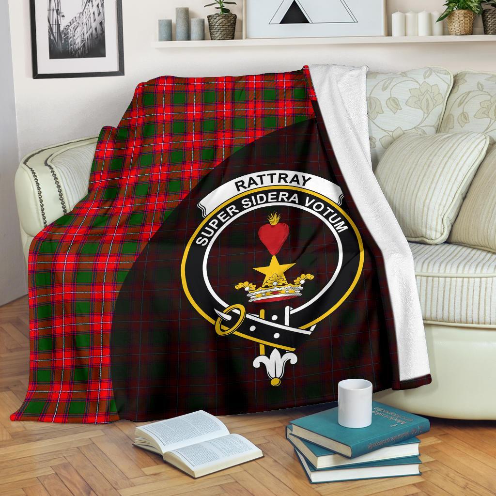 Rattray Modern Tartan Crest Blanket Wave Style