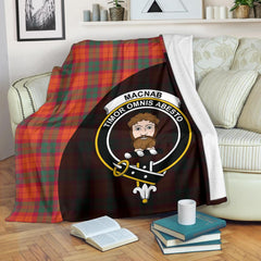 MacNab Ancient Tartan Crest Blanket Wave Style