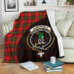 Somerville Modern Tartan Crest Blanket Wave Style