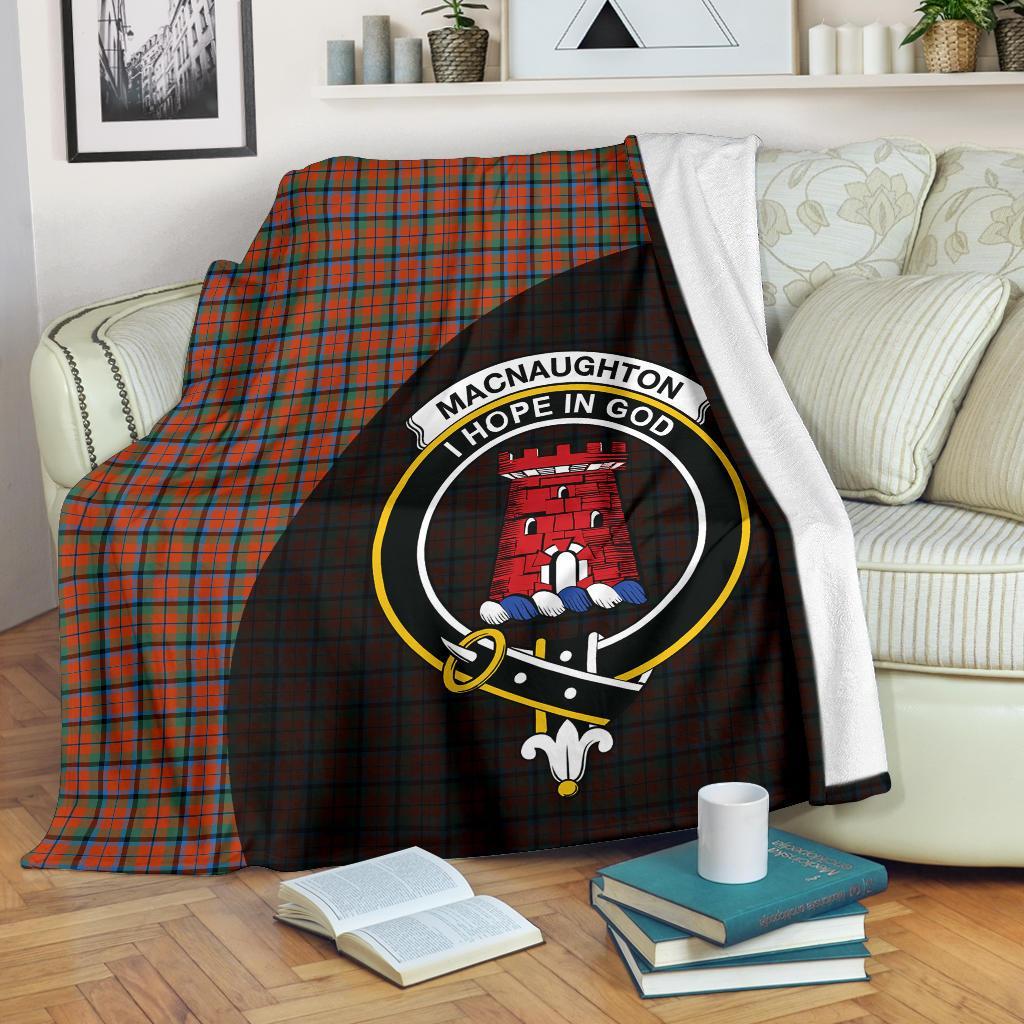 MacNaughton Ancient Tartan Crest Blanket Wave Style