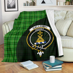 Galloway District Tartan Crest Blanket Wave Style