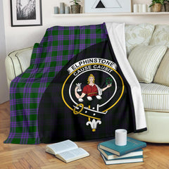 Elphinstone Tartan Crest Blanket Wave Style