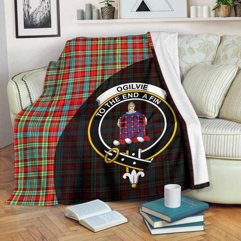 Ogilvie Tartan Crest Blanket Wave Style