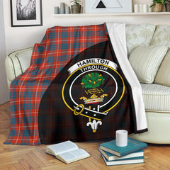 Hamilton Ancient Tartan Crest Blanket Wave Style