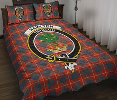 Hamilton Ancient Tartan Crest Quilt Bed Set