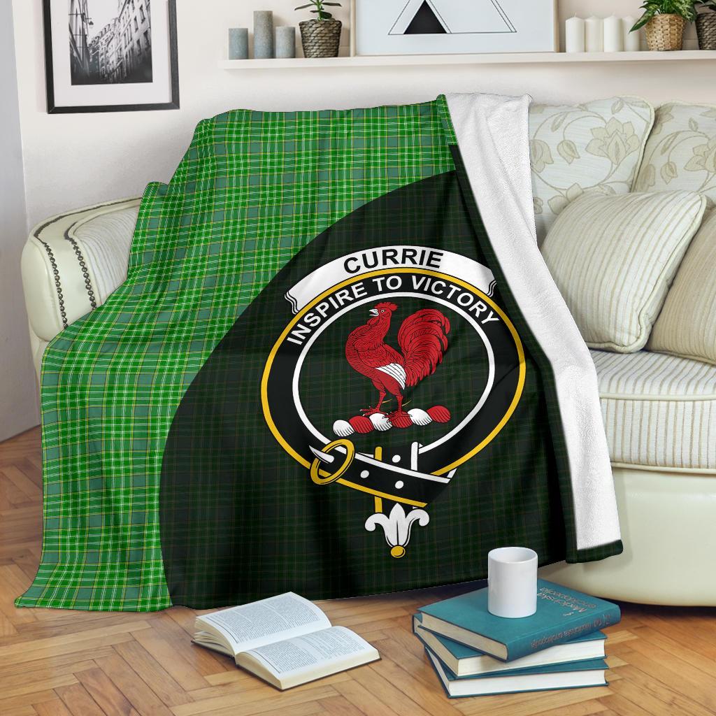 Currie Tartan Crest Blanket Wave Style