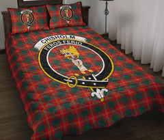 Chisholm Ancient Tartan Crest Quilt Bed Set