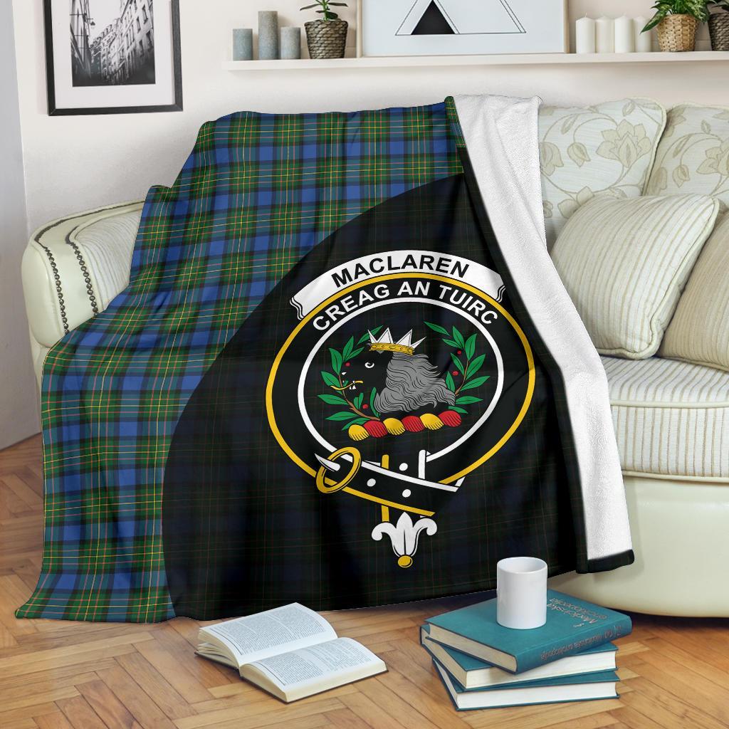 MacLaren Ancient Tartan Crest Blanket Wave Style