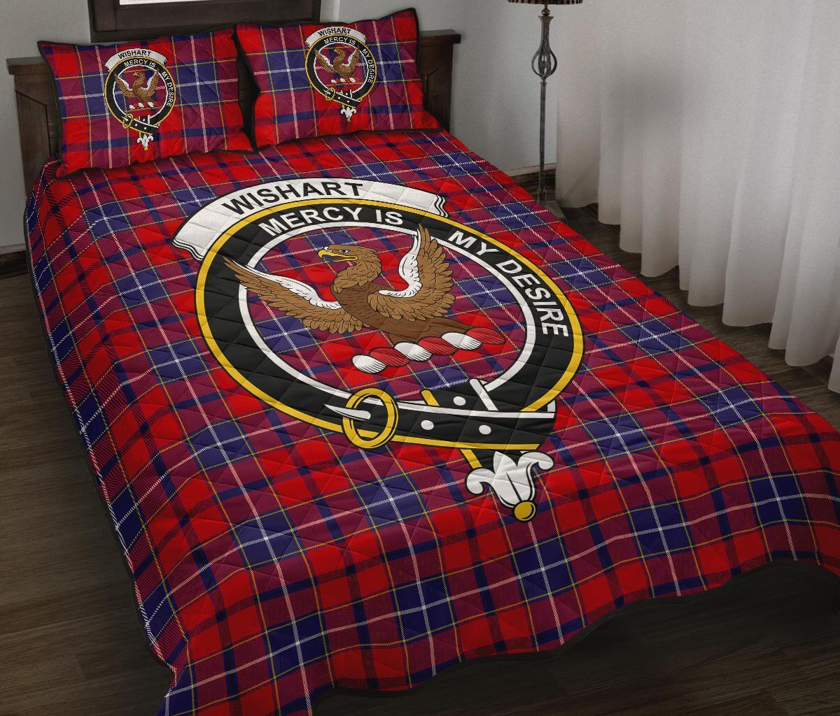 Wishart Dress Tartan Crest Quilt Bed Set