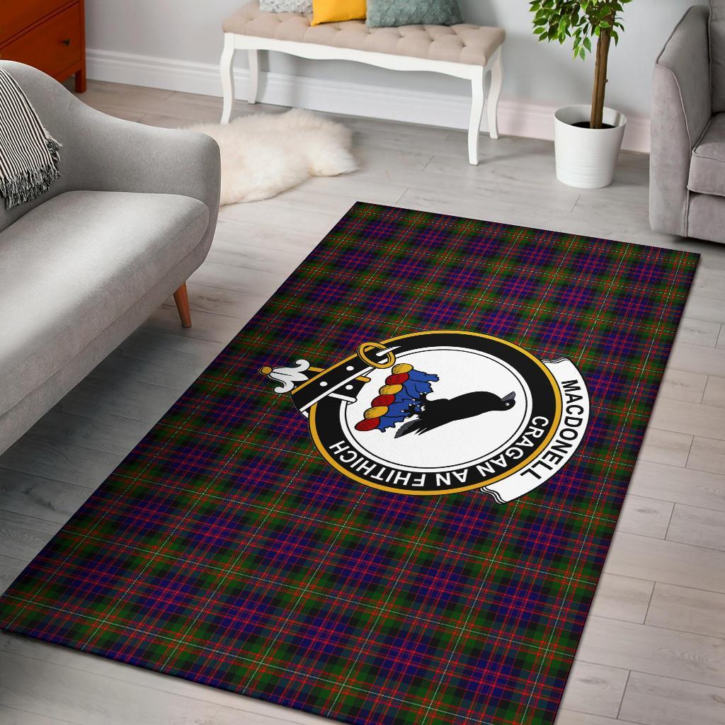 Macdonell Of Glengarry Tartan Crest Area Rug