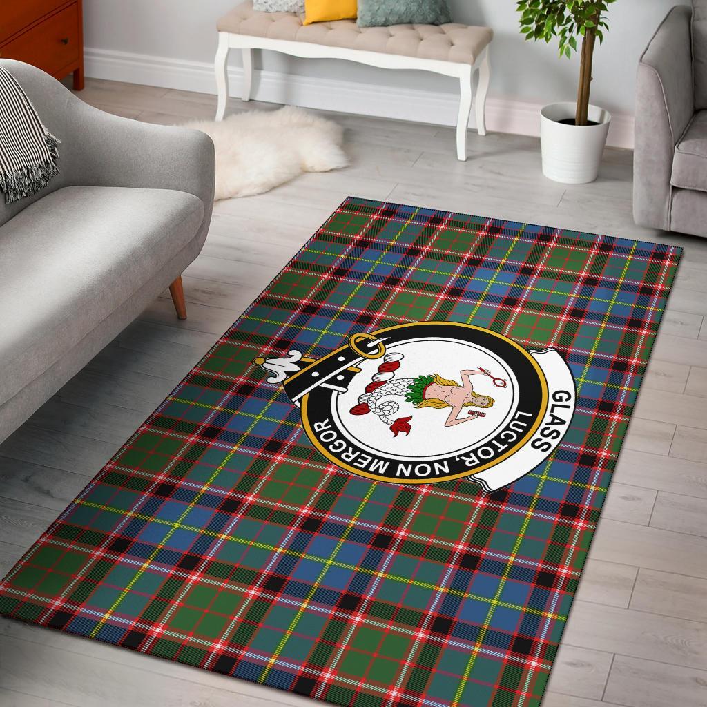 Glass Tartan Crest Area Rug