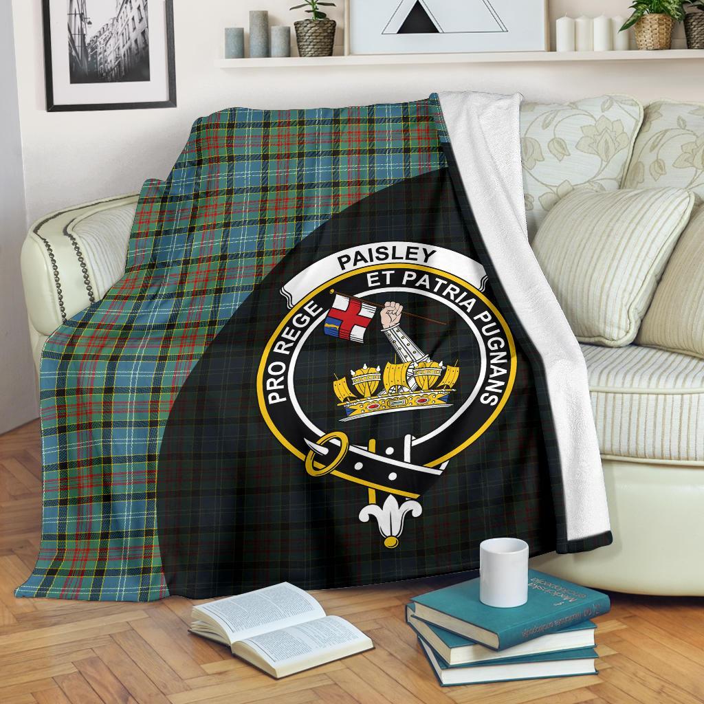 Paisley District Tartan Crest Blanket Wave Style