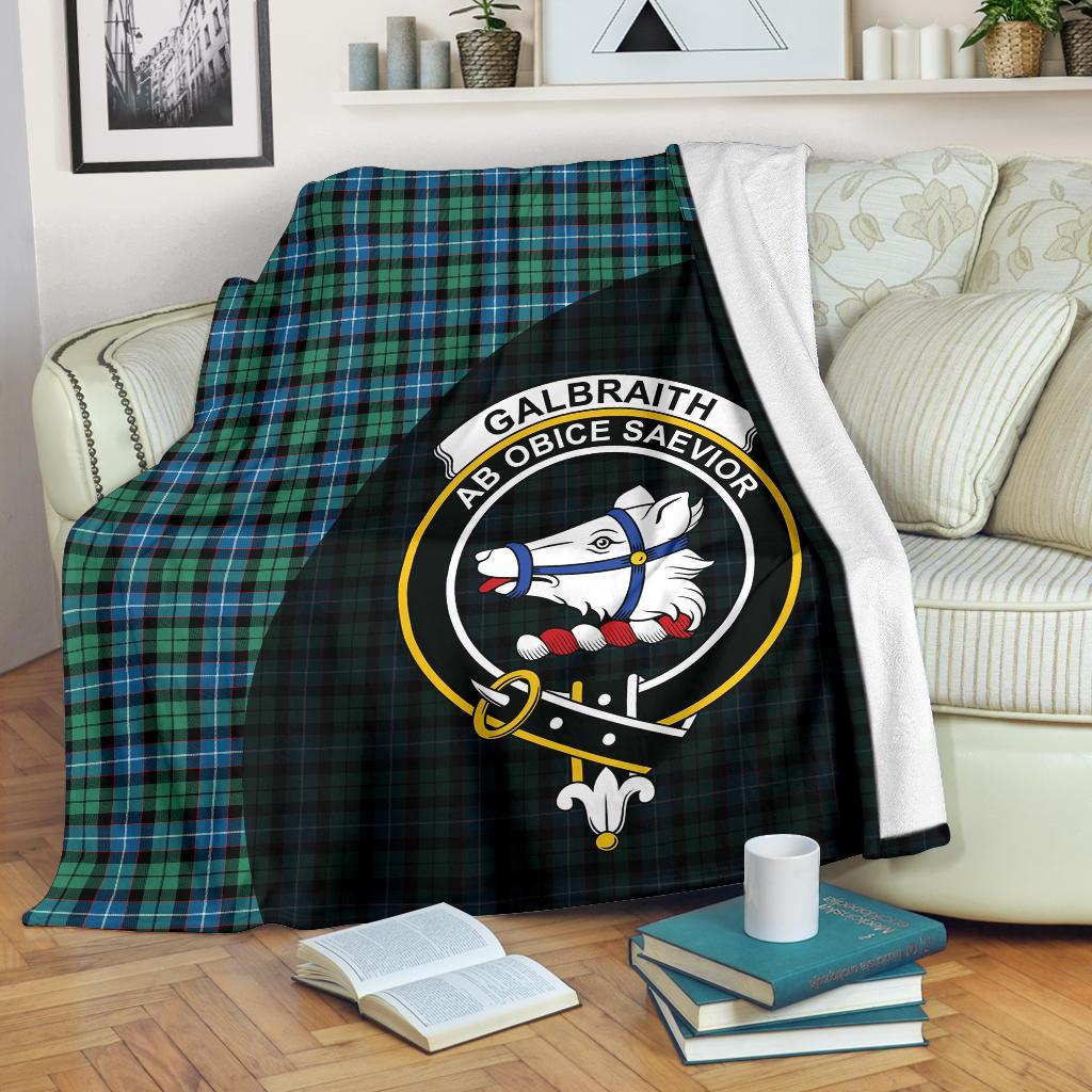 Galbraith Ancient Tartan Crest Blanket Wave Style