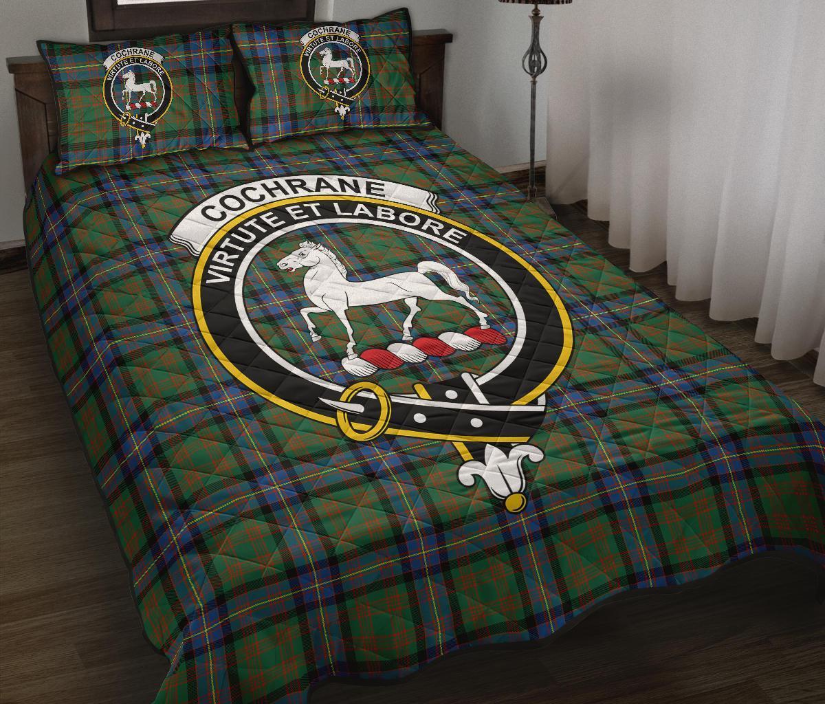 Cochrane Ancient Tartan Crest Circle Style Quilt Bed Set