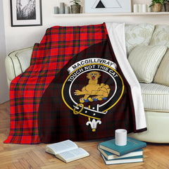 MacGillivray Modern Tartan Crest Blanket Wave Style