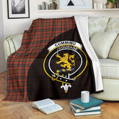 Cumming Hunting Weathered Tartan Crest Blanket Wave Style