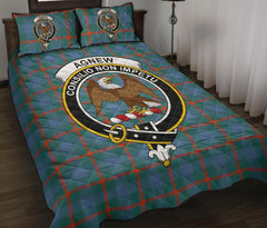 Agnew Ancient Tartan Crest Circle Style Quilt Bed Set