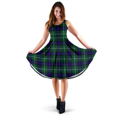 MacDonald of the Isles Hunting Modern Tartan Midi Dress