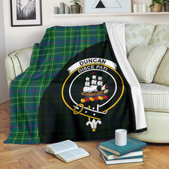 Duncan Ancient Tartan Crest Blanket Wave Style