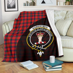 Robertson Modern Tartan Crest Blanket Wave Style