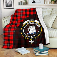 Ramsay Modern Tartan Crest Blanket Wave Style