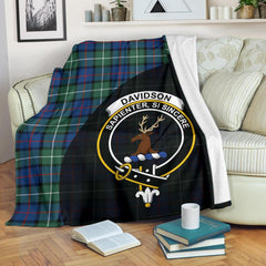 Davidson of Tulloch Tartan Crest Blanket Wave Style