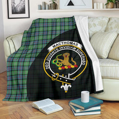 MacThomas Ancient Tartan Crest Blanket Wave Style