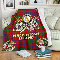 MacKintosh Modern Tartan Gold Courage Symbol Blanket - SP