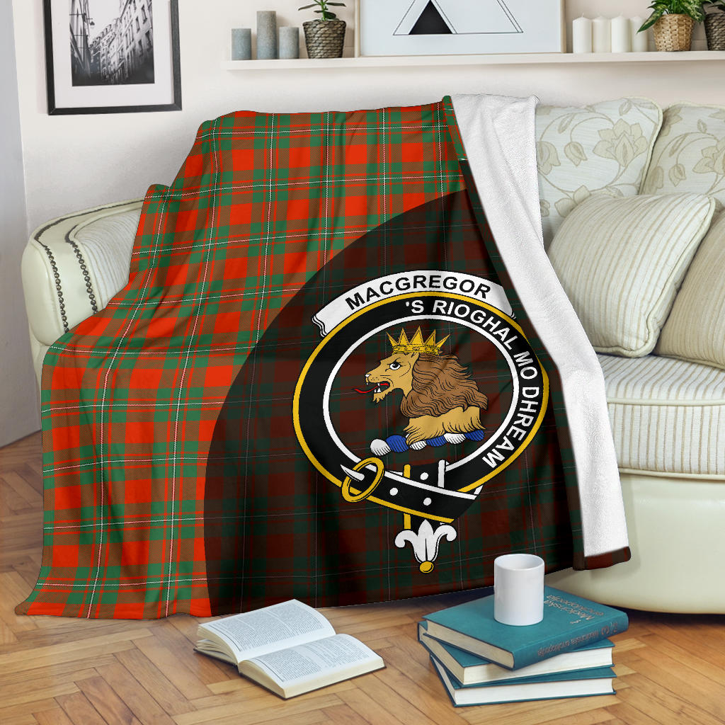 MacGregor Ancient Tartan Crest Blanket Wave Style - SP