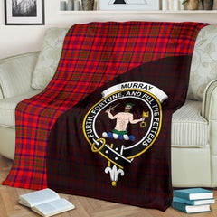 Murray of Tulloch Modern Tartan Crest Blanket Wave Style
