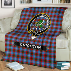 Crichton Family Tartan Crest Blanket - 3 Sizes